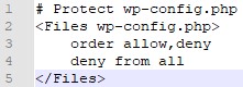 A wp-config.php védelme .htaccess segítségével